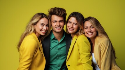 Business team giving pose