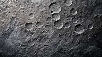 Moon surface as seen from space with visible craters and clouds. Astronomy concept. Close-up of the moon surface with visible craters and holes. Texture of the planet.
