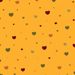 Love seamless repeat pattern. Abstract texture with small hearts. vector of Thanksgiving seamless background. Endless texture for wallpaper, background, wrapping paper. Retro style. Seasonal wallpaper