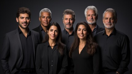 Business team giving pose