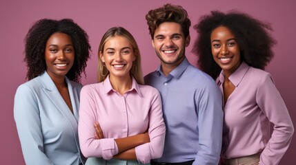 Business team giving pose
