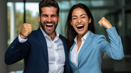 Business team giving pose