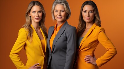 Business team giving pose