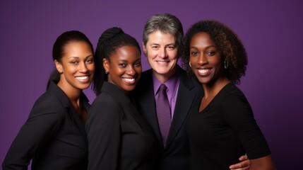 Business team giving pose