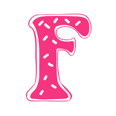 Donut font Letter F