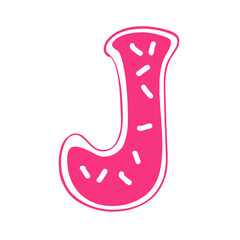 Donut font Letter J