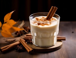 Cup of cappuccino with caramel.
