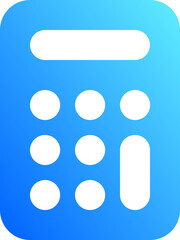Blue Gradient Calculator Icon