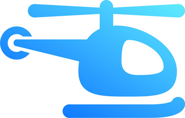 Blue Gradient Helicopter Icon