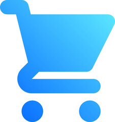 Blue Gradient Shopping-Cart Icon