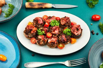 Grilled stuffed mushrooms.