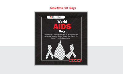 AIDS Social media for design for Instagram 