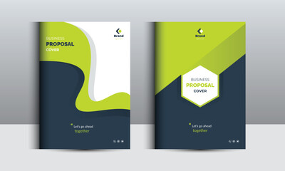 Business Proposal Catalog Cover Design Template Concepts adept for multipurpose Projects