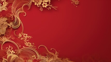 Festive Red A Chinese New Year Themed Background