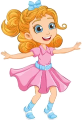 Fotobehang Kinderen Joyful Cartoon Character Dancing with Happiness