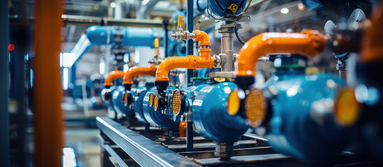 Fototapeta premium Industrial Plumbing Piping and Valves