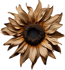 Fototapeta premium Sunflower Petals Clipart, Isolated on Clear Background