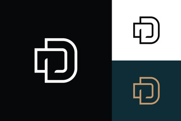 letter d monogram vector logo design