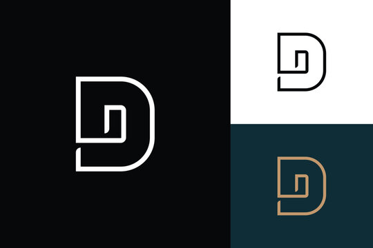 letter d monogram vector logo design