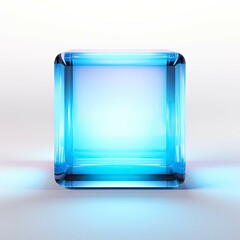 blue glass isolated on white