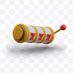 Part of slot machine with round detail and numbers. Win in poker machine. Concept of playing in casino, winning jackpot. Vector illustration in 3D style with shadow