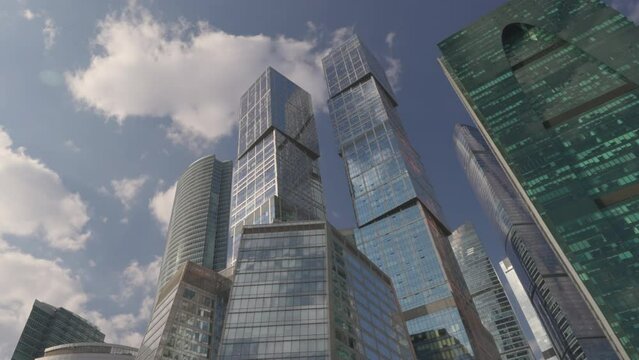 Moscow modern city hyper lapse, Russia