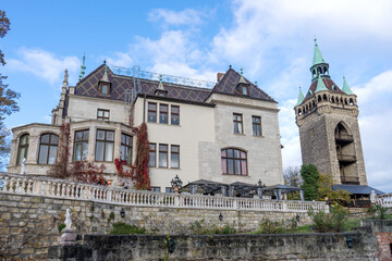 Lindenbeinsche Villa with Lindenbeinsche Tower in Quedlinburg, Saxony-Anhalt, Germany