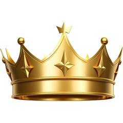 Realistic golden crown