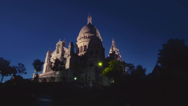 hyperlapse, Basilica of the Sacre Coeur, Montmartre, Paris