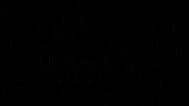 Small Rain Falling on Black Background, Rain Overlay Background Black