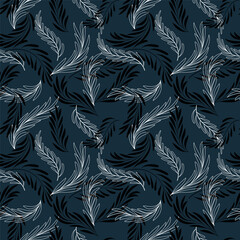 Beautiful seamless pattern with tropical jungle palm.