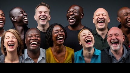 People laughing collection,A group of happy people,