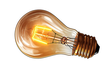 light bulb isolated on transparent or white backround, png photo