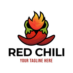 Red Hot Chili logo designs concept vector, Spicy Pepper logo designs template on white background