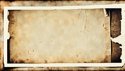 Old sheet, vintage and grunge surface, retro document, aged grungy copy space