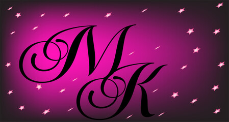 Obraz na płótnie Canvas MK logo design.a new logo design.