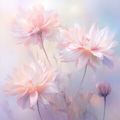 empty space flowers romantic soft mood for background, AIGENERATED 