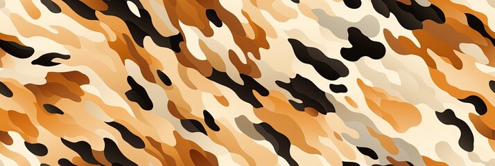 seamless pattern texture with animal color of cheetah leopard skin with black orange spots on white background - obrazy, fototapety, plakaty