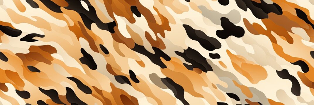 seamless pattern texture with animal color of cheetah leopard skin with black orange spots on white background