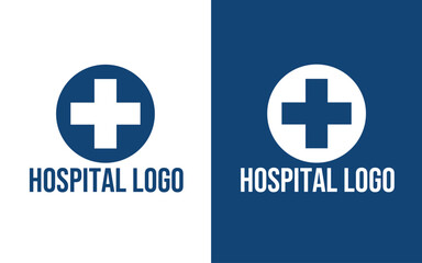 Fototapeta premium Symbol hospital logo design, Simple hospital logo, Creative hospital logo, Professional hospital logo, Modern hospital logo, Clinic hospital logo, Vector file & template