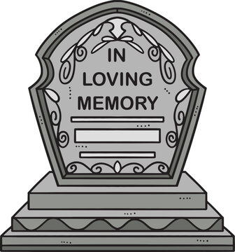 In Loving Memory Cartoon Colored Clipart