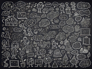 Blackboard. Creativity space concept. Abstract background