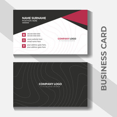 Creative modern name card and business card in double-sided vector