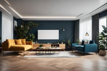 Editable Living Room Mockup