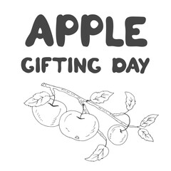 Apple Gifting Day, sign, banner.