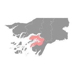 Obraz premium Quinara region map, administrative division of Guinea Bissau. Vector illustration.