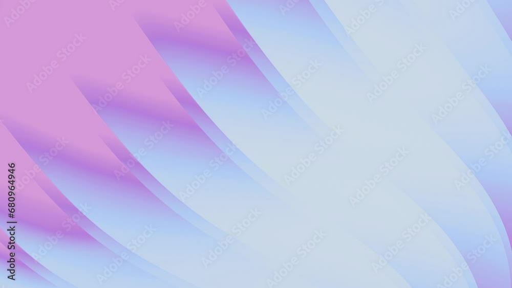 Poster Moving blue and purple wave pattern. 3d rendering seamless loop animation 4K