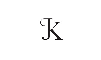 JK, KJ , J , K , Abstract Letters Logo Monogram	