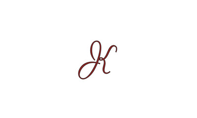 JK, KJ , J , K , Abstract Letters Logo Monogram	