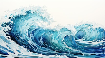 Ocean Water Waves Illustration